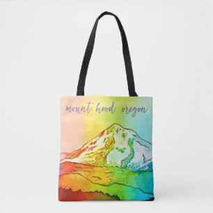 Bolso De Tela Hood de montaje en color de agua arcoiris