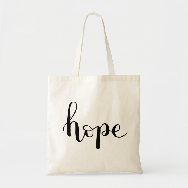 Bolso De Tela Hope Hand Lettered Tote Bag (Frente)