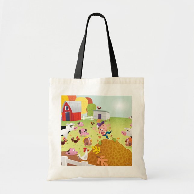 Bolso De Tela Hora de contar - el corral (Frente)