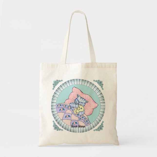 Bolso De Tela Hora de dormir del gato (Frente)