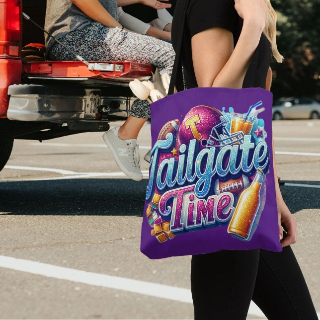 Bolso De Tela Hora del portón trasero (Tailgate Time Tote Bag)