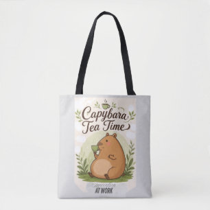 Bolso De Tela Hora del Té del Carpincho Carpincho Bonito Bebie