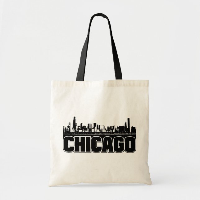 Bolso De Tela Horizonte de Chicago (Frente)