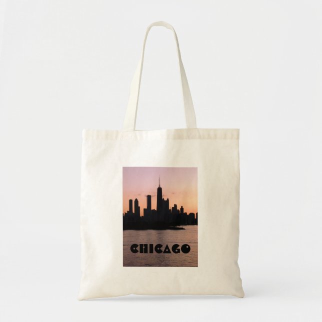 Bolso De Tela Horizonte de Chicago (Frente)