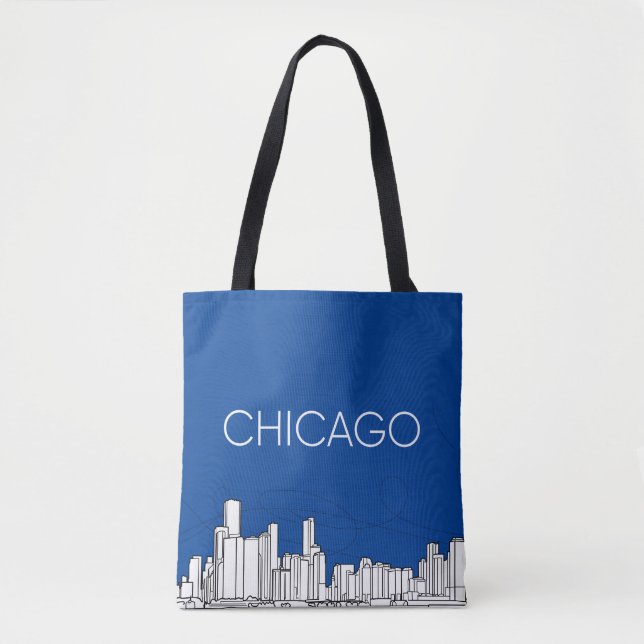 Bolso De Tela Horizonte de Chicago (Anverso)