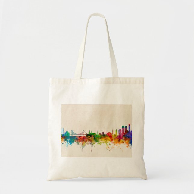 Bolso De Tela Horizonte de Estambul Turquía (Frente)
