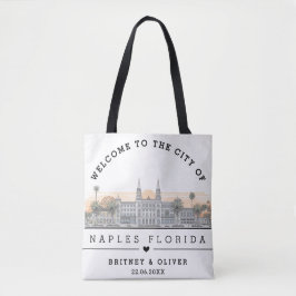 Bolso De Tela Horizonte de Nápoles Florida – Favor de boda perso