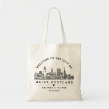 Horizonte de Portland, Maine – Favor de boda perso
