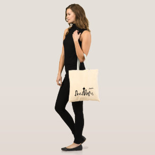 Bolso De Tela horizonte de seattle con tinta negra