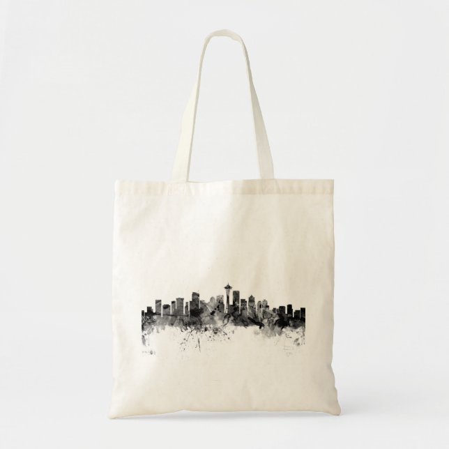 Bolso De Tela Horizonte de Seattle Washington (Frente)