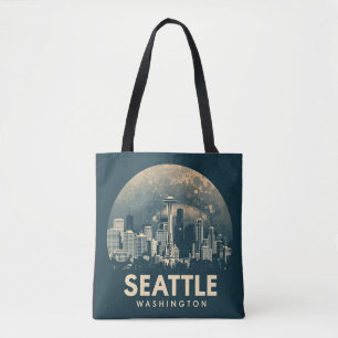 Bolso De Tela Horizonte de Seattle, Washington