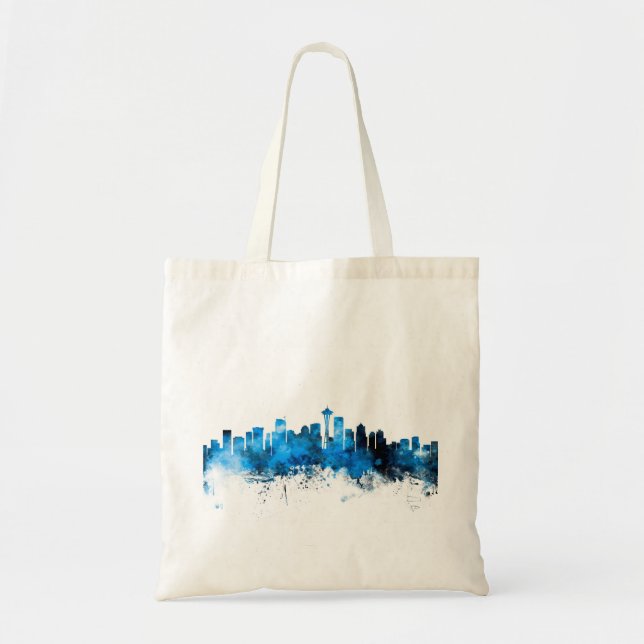 Bolso De Tela Horizonte de Seattle Washington (Frente)