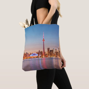 Bolso De Tela Horizonte de Toronto al atardecer