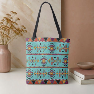 Bolso De Tela Horizonte Turquesa