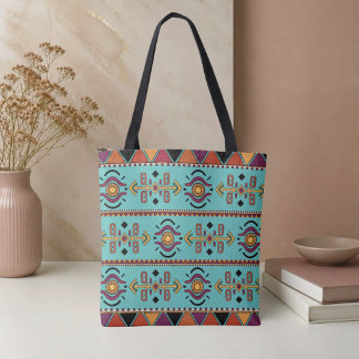 Bolso De Tela Horizonte Turquesa