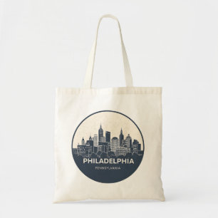 Bolso De Tela horizonte urbano de Filadelfia Ciudad Pensilvania