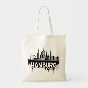 Bolso De Tela Horizonte urbano de Hamburgo, Alemania - Paisaje u