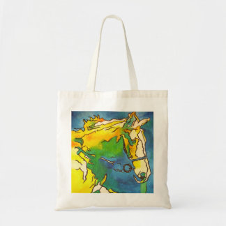 Bolso De Tela "Horse and Bridle Colorous Black Conesquema Art" #