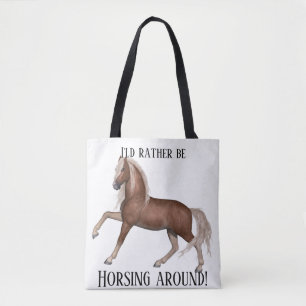 Bolso De Tela Horsing Around (fondo claro)