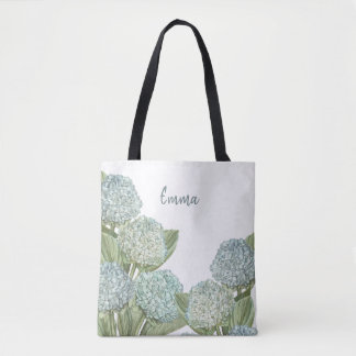 Bolso De Tela Hortensia Azul