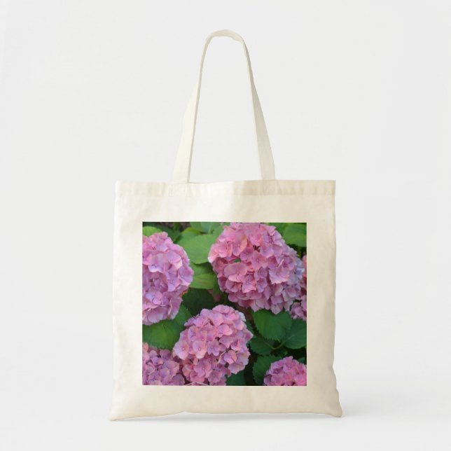 Bolso De Tela Hortensia hidrangea rosa (Frente)