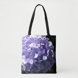 Bolso De Tela Hortensias moradas flores moradas para la Novia