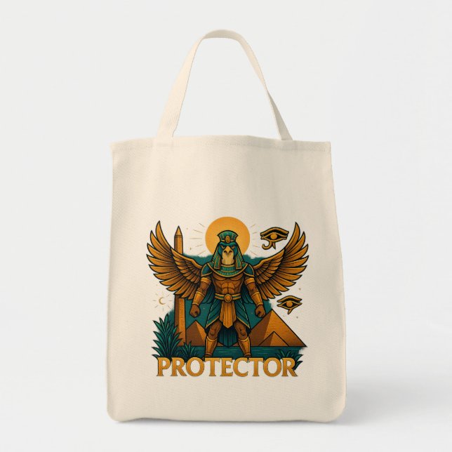 Bolso De Tela Horus the Protector – Bold Ancient Egyptian Falcon (Frente)