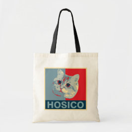 Bolso De Tela Hosico - Ilustracion Azul Rojo