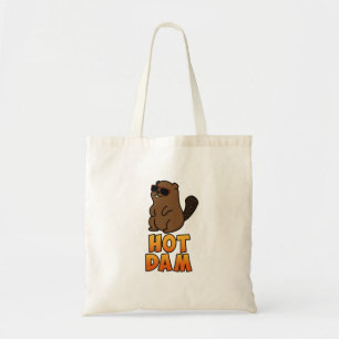 Bolso De Tela Hot Dam Funny Guay Beaver Pun