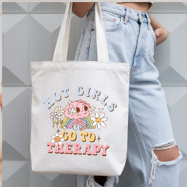 Bolso De Tela Hot Girls Go to Therapy Retro Self-Care