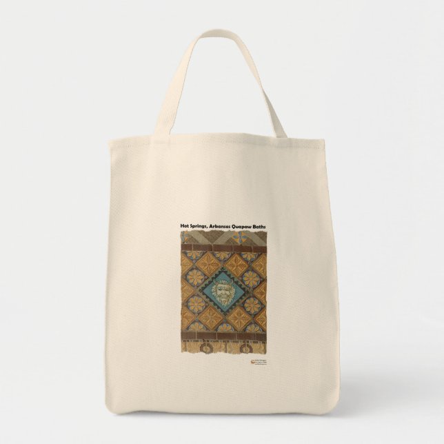 Bolso De Tela Hot Springs, AR Quapaw Dome Tiles Regalos (Frente)