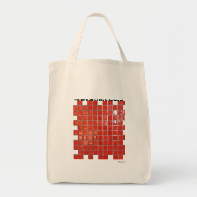 Bolso De Tela Hot Springs, AR Red Tiles Central Ave Regalos (Frente)