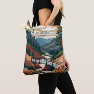 Bolso De Tela Hot Springs Arkansas Vintage Travel Ilustracion