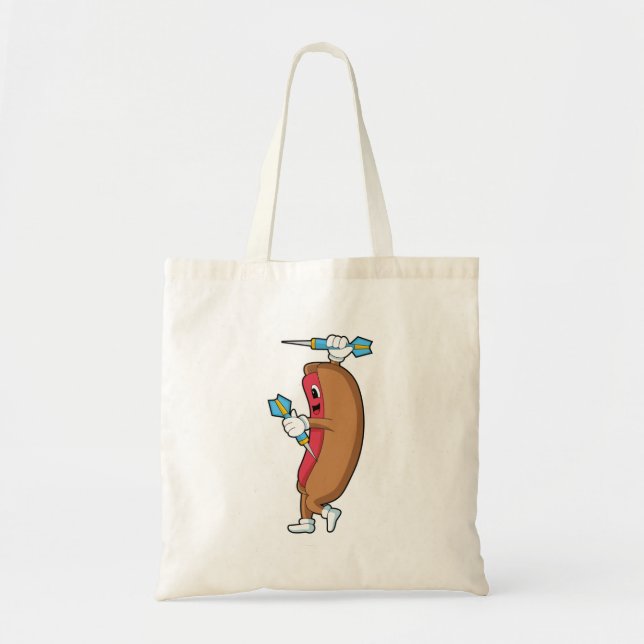 Bolso De Tela Hotdog en Darts con Dart.PNG (Frente)