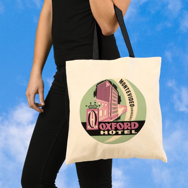 Bolso De Tela Hotel Oxford, Montevideo, Uruguay, Viajes Antiguos (Subido por el creador)
