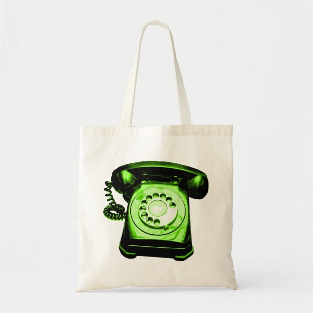 Bolso De Tela Hotline Green (Frente)