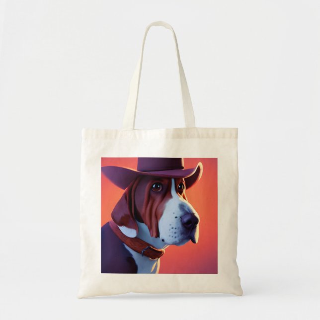 Bolso De Tela Hound Basset (Frente)