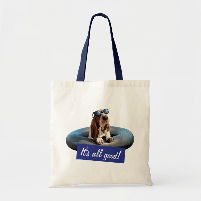 Bolso De Tela Hound Basset En Gafas De Sol (Frente)