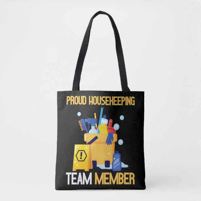 Bolso De Tela Housekeeping Cleaning Team Proud Housekeeper (Anverso)