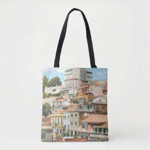 BOLSO DE TELA HOUSES UNDER CLEAR SKY