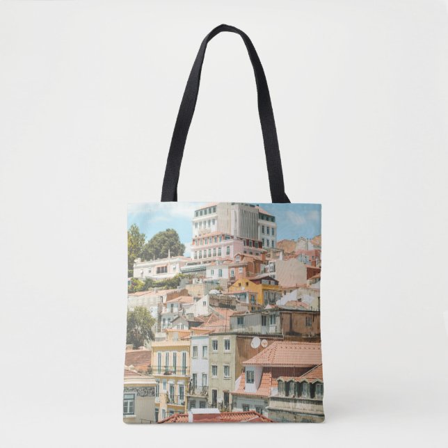 BOLSO DE TELA HOUSES UNDER CLEAR SKY (Anverso)