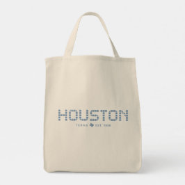 Bolso De Tela Houston Tile, Blue Tile, Houston Texas