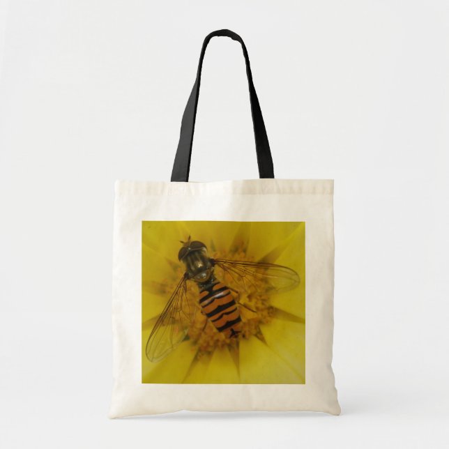 Bolso De Tela Hoverfly sobre el presupuesto de Marigold (Frente)