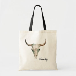 Bolso De Tela Howdy Cowboy Bullhorns