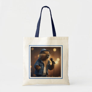 Bolso De Tela "Howdy Harmonics: El capibara crooner vestido con