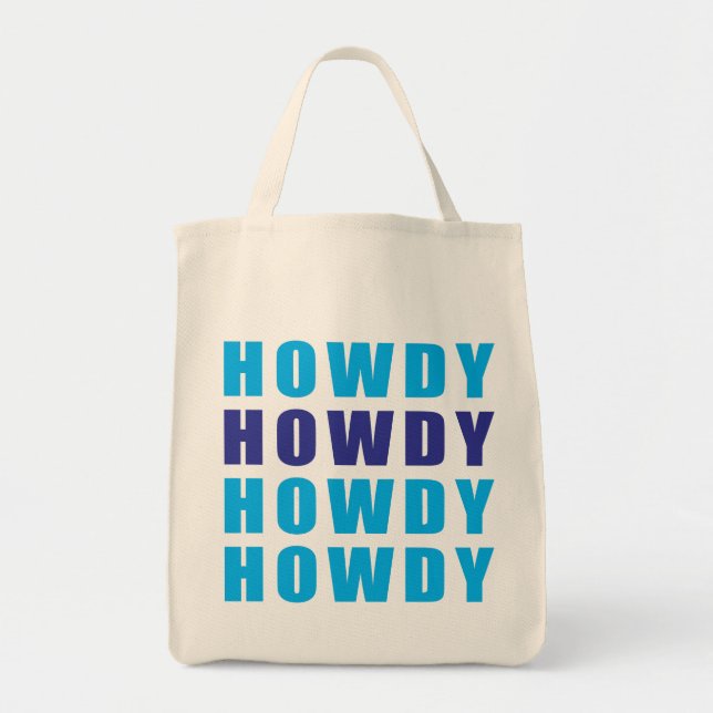 Bolso De Tela Howdy Howdy Howdy (Frente)