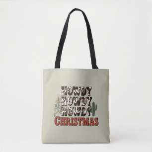 Bolso De Tela Howdy Howdy Navidades Familia Navidad Fiesta Regal