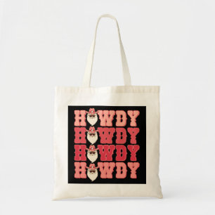 Bolso De Tela Howdy Howdy Santa Merry Christmas Cowboy