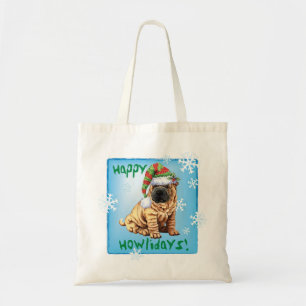 Bolso De Tela Howliday feliz Shar-Pei