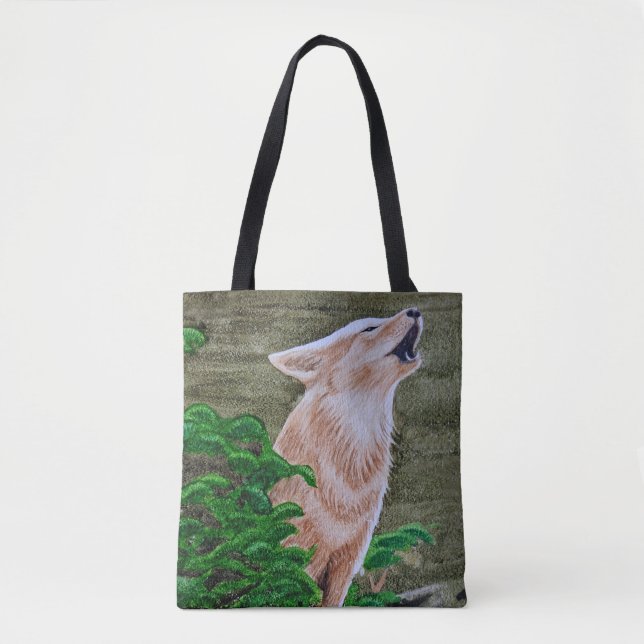 Bolso De Tela Howling Coyote (Anverso)